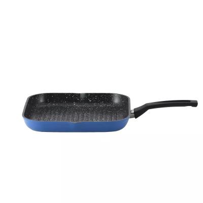 China Sustainable Wholesale High Quality Square Pan Non Stick Frying Pan Kitchenware With Bakelite Handle for sale