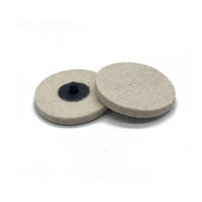 China Metal polishing wool wheel disk 2 Inch Wool Polishing Finishing Sanding Disc Wool Quick Change Disc for sale