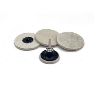 China Metal polishing Buff polishing wool felt disk Wool Polishing Finishing Sanding Disc Quick Change Disc for sale