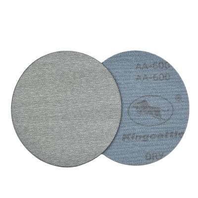 China Polishing  Dry Sandpaper Flocked Mesh Hook And Loop Sanding Disc 125Mm Polishing Sanding Paper Disc for sale