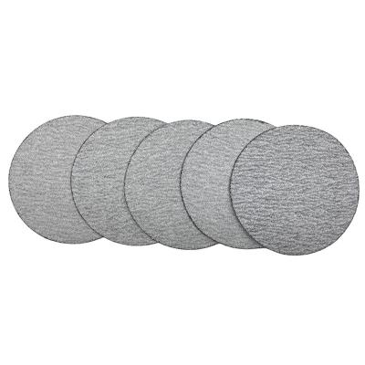 China Polishing  Sanding Paper Disc 7 Inch 180mm  Flocking Sanding Disc Alumina Red Sandpaper for sale