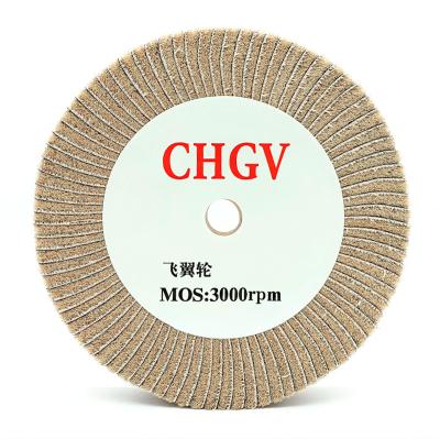 China Car Painting And Rust Removal Non-woven Scouring Pad Metal Surface Wire Drawing Flap Wheel For Hand Wire Drawing Machine With Polishing for sale