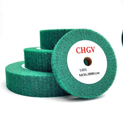 China Polishing Green polishing and polishing using non-woven abrasive turning wheels for sale