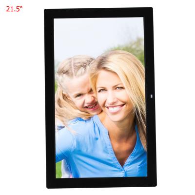 China Large Size 20 Inch Wall Mount Clock Digital Photo Frame for sale