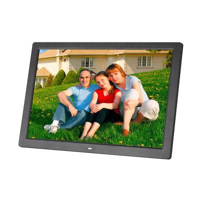 China Clock HD Led Display 17 Inch Advertising Digital Photo Frame With Video Input for sale