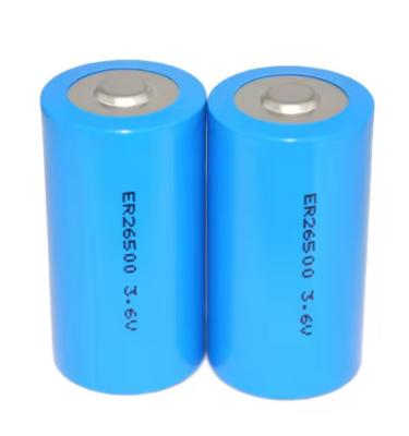 China er26500 3.6v 8500mah 9ah lisocl2 battery Er26500 C size lithium battery 3.6V 9000mah primary lithium battery for sale