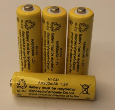 China CE cilíndrico de la UL de las baterías AA900mAh de 1.2V NICD en venta