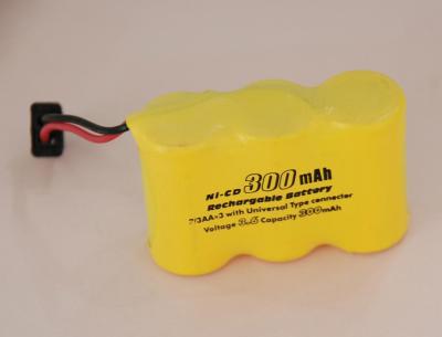 China Baterías del alto voltaje 2/3AA 300mAh Nicd con el conector universal en venta