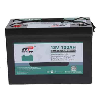 China Deep Cycle 12V 100Ah RV Lithium LiFePO4 Battery Long Life Span for sale