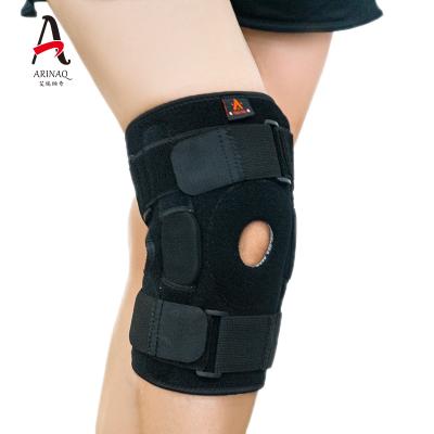 China Wholesale Custom Knee Brace With Silicone Pad And Metal Side Bars Elastic Compression Sleeve For Running Weightlifting for sale