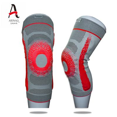 China Contains Silicone Customized Comfortable Knee Brace Compression Silicone Sports Bind Knee Sleeve Support for sale