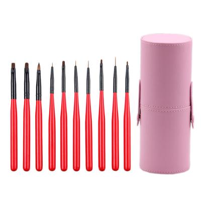 China Eco-friendly Striper Brushes Nail Art Tools 100% Pure Sable Wholesale Kolinsky Acrylic Nail Brush For Nail Art for sale