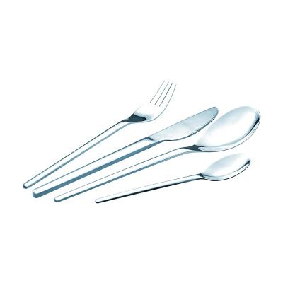 China Airline Product Sustainable Wholesale Smooth Flatware Easy Cleaning Elegant Custom Silver Cutlery for sale