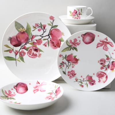 China Sustainable New Design DN15 Decal Dinnerwre Set Ceramic Dinnerware Dish Wholesale for sale