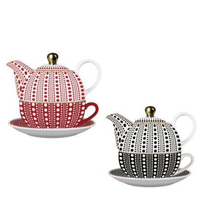 China Viable Original Design TP35 Teapot Ceramic Teapot With Elegant Pattern Tea For One for sale