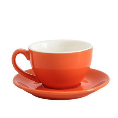 China China Sustainable Colorful Ceramic Coffee Cups And Saucers Ceramic Cups And Spoon for sale