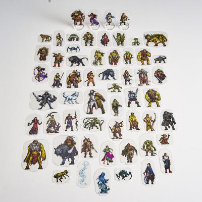 China Fantasy Tabletop Flat Plastic Miniatures Game Props D&D Standee RPGS Toy Acrylic Characters Printed on Clear Acrylic for sale