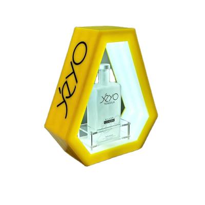 China KX0102 Bottle Holder Custom Illuminated Led Acrylic Bottle Glorify For Vodka, Wine, Whiskey, Rum, Brandy, Gin, Liquor, Beverage for sale