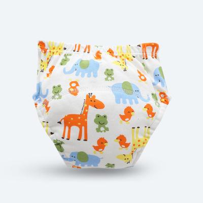 China Printed Training Pants Baby Cotton Diaper Underwear Baby Washable Cloth Potty Diapers Training Pants for sale