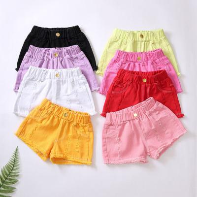 China Viable Girls Shorts Summer Girls Fashion Ripped Casual Denim Shorts Girls Pants Shorts for sale