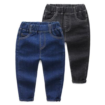 China Boys' breathable jeans new elastic pants spring and autumn thin-fittings 2-8 years old baby casual pants for sale