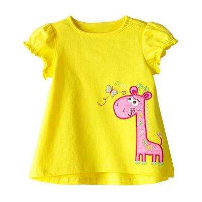 China Compressed 2021 Summer Girls Cotton Children's T-shirt Half-sleeved Baby Children's Short Sleeve T-shirt for sale