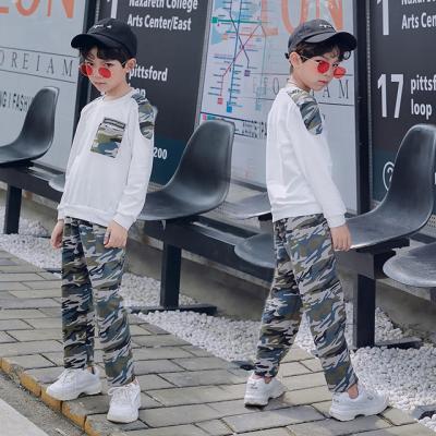 China Boys Casual Spring And Autumn Korean New Camouflage Sports Suit 2021 Boy Two-piece Suit for sale