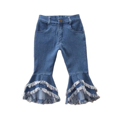 China Hot-selling QUICK DRY Denim Pants Baby Bell Bottom Toddler Girl Jeans Autumn Children Spring Casual Kid Jeans for sale