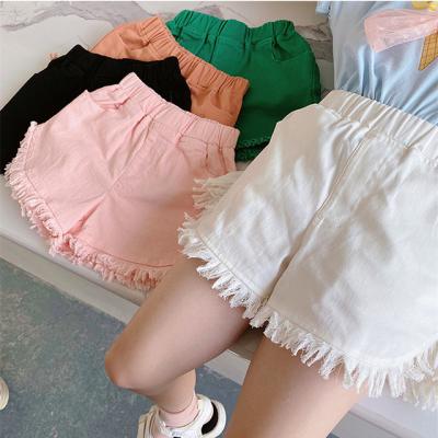 China Viable Girls Summer Fashion Shorts Girls Color Denim Shorts for sale