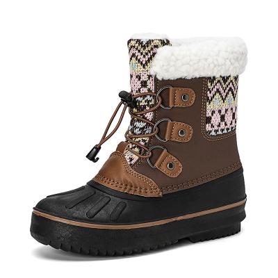 China New Fashion Children's Duck Boots Windproof Boys Girls Cotton Waterproof Winter Warm Children's Snow Boots for sale