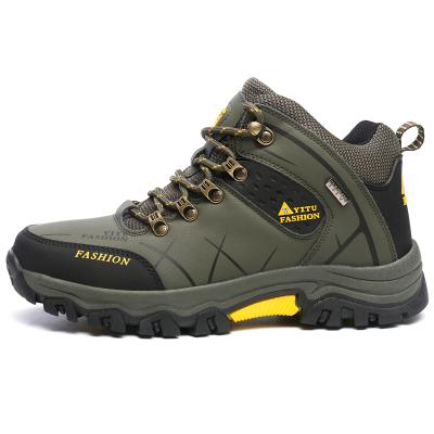 China Wholesale Rubber Anti-Skid Wear-Resistant Climbing Shoes Men's Moutain Hike Boots Waterproof Heighten Shoes for sale