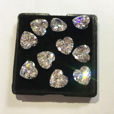 China 8x8mm star heart shape moissanite thailand diamond high polishing prices for sale