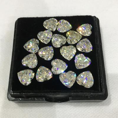 China Star 6.5x6.5mm Heart Shape Jewelry Cheap Price Synthetic Moissanite Stones for sale