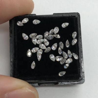 China Wholesale Color Play or Fire Melee 3x5mm Pear Shape Simulate Diamond Moissanite Gemstones for sale