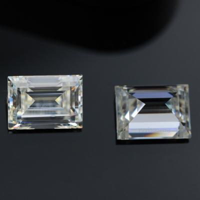 China Fire Top D Color Wand Emerald Cut Moissanite VVS Moissanite Diamond Loose Gemstone Price Per Color Or Carat Set for sale