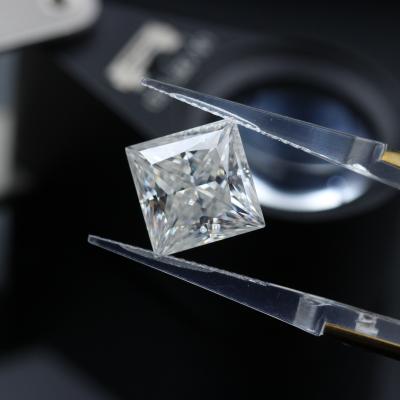 China Star Ful Cut In Stock Princess Cut Moissanites Square Shaped Synthetic Diamond Stone for sale