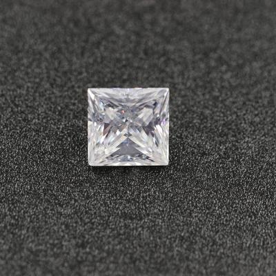 China Star Top D Color 1.0 Carat Square Shape Princess Cut Moissanite Gemstone Jewelry Making for sale