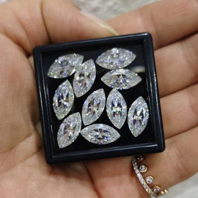 China Star Wuzhou Manufacturer 6x12mm Marquis Reduced Loose Moissanite Gemstone Price for sale