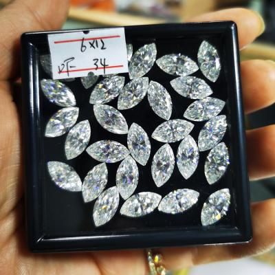 China Hot sale 5x10mm 6x12mm set or color fire marquis cut diamond white moissanite loose stone for sale