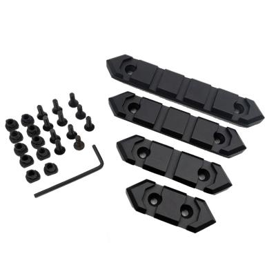 China 20mm keymod OEM Mlok alloy railset nylon factory direct customied logo rail mout aluminum sets nylon 4 pcs for real airsoft gun for sale