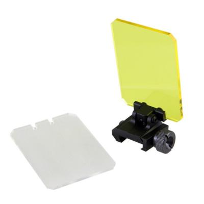 China Made of durable meterial and has long service life. Can Protect Your Hot Sale White Yellow Square Airsoft Riflescope Lens Protector Foldable Cover Shield For Red Dot Sight In 20mm Rail for sale