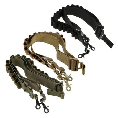 China Durable Pulled Gun Shell Holder Sling Tactical Soldier Adjustable Gun Belt with Two-Poin Strap Outside for sale