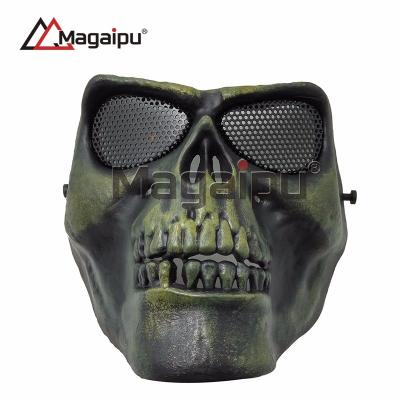 China Custom Airsoft Army Airsoft Paintball Half Mask Skull Face Mask for sale