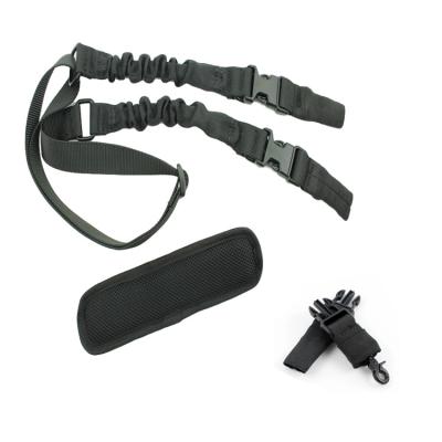 China Sale Nylon Multifunctional Ammo Factory Bungee Shooting Gun Heavy Duty Rifle Aisfot Two Point Gun Sling With Shoulder Pad for sale