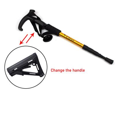 China Aluminum Alloy Factory Aluminum Alloy Crutches Outdoor Adjustable Lightweight Climbing Handle for sale