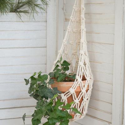 China Factory Wholesale Bohemian Handmade Stand Cotton Hangers Macrame Plant Indoor High Quality Hanger for sale