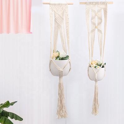 China Large BOHO Home Decor 105CM/41inch Macrame Plant Hangers For Hanging Baskets for sale