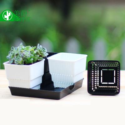 China Root Control Meshpot Succulent Square Pot Planter Gardening Plastic Flower Pot for sale