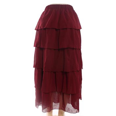 China Workable Bestselling Chiffon Factory OEM 5 Layers Harden Pretty Party Elastic Waist Elegant Skirt for sale