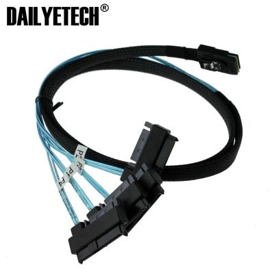 China COMPUTER 1m 3ft mini SAS 36P SFF-8087 (4) to SFF-8482 HDD connectors with SATA power cable for sale